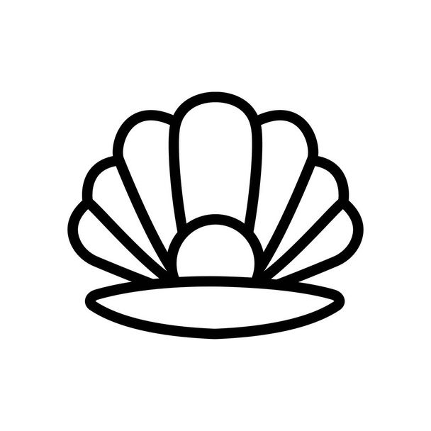shell icône vecteur. Signe fin. Illustration de symbole de contour isolé
 - Vecteur, image
