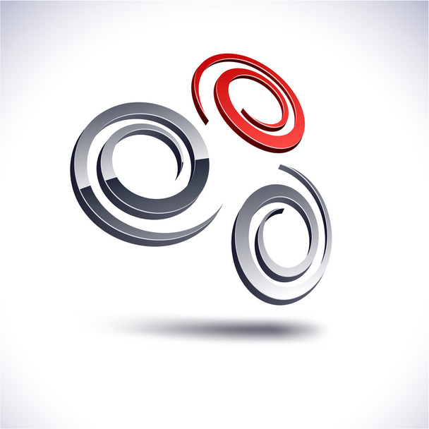 Abstract 3d spiral icon. - ベクター画像