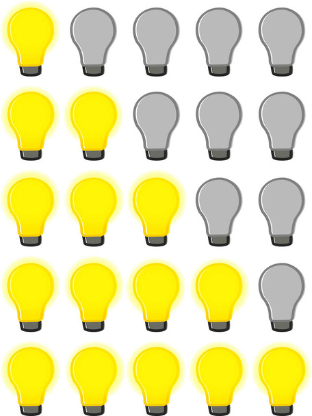 set di valutazione lampadina
 - Vettoriali, immagini