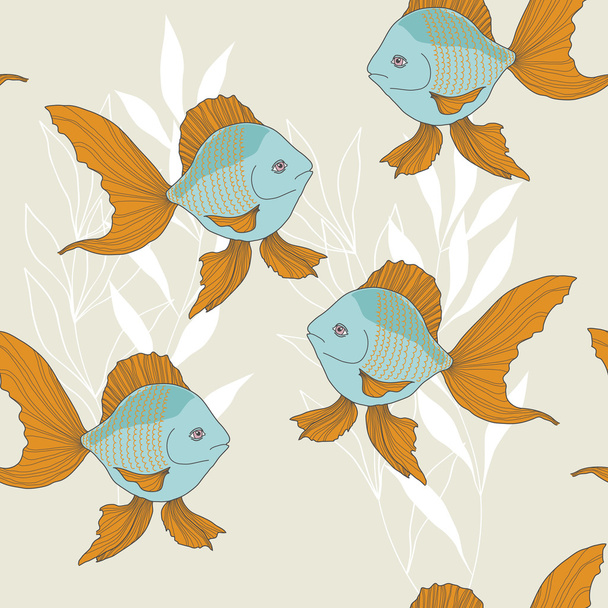 Goldfish in Water - ベクター画像
