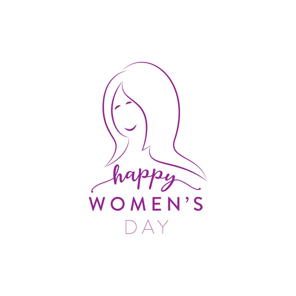 Χαιρετισμός Σχεδίου για τον εορτασμό της Παγκόσμιας Ημέρας της Γυναίκας στις 8 Μαρτίου. εικονογράφηση διανύσματος. - Διάνυσμα, εικόνα
