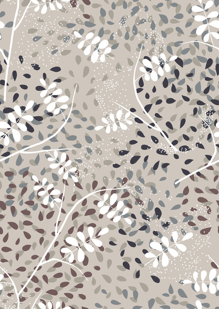 Vector Seamless Pattern with Twigs - Wektor, obraz