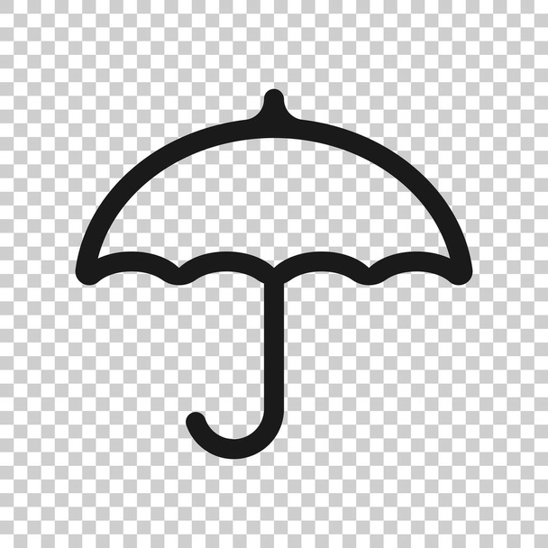 Düz bir şemsiye simgesi. Beyaz izole edilmiş arka planda şemsiye vektör çizimi. Tepe örtüsü iş konsepti. - Vektör, Görsel