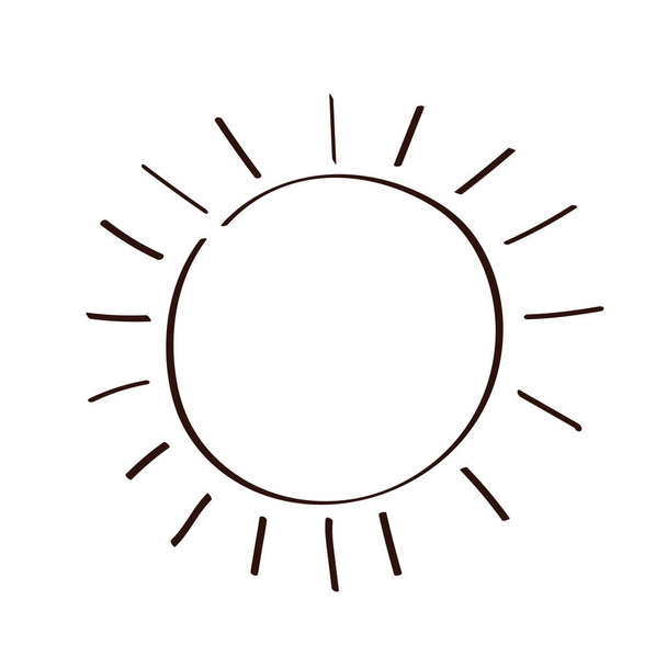 línea de sol de verano icono de estilo
 - Vector, Imagen