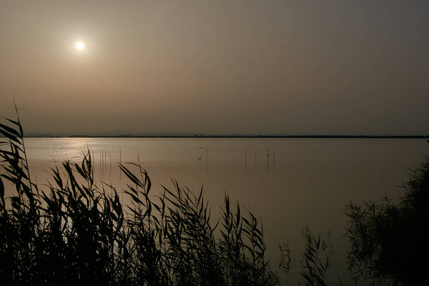 Riflessioni del tramonto nella laguna
 - Foto, immagini