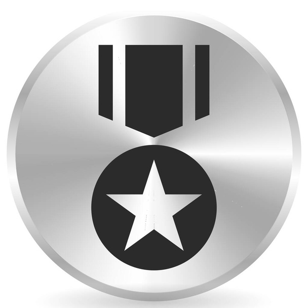 medal star vector icon - Vektör, Görsel