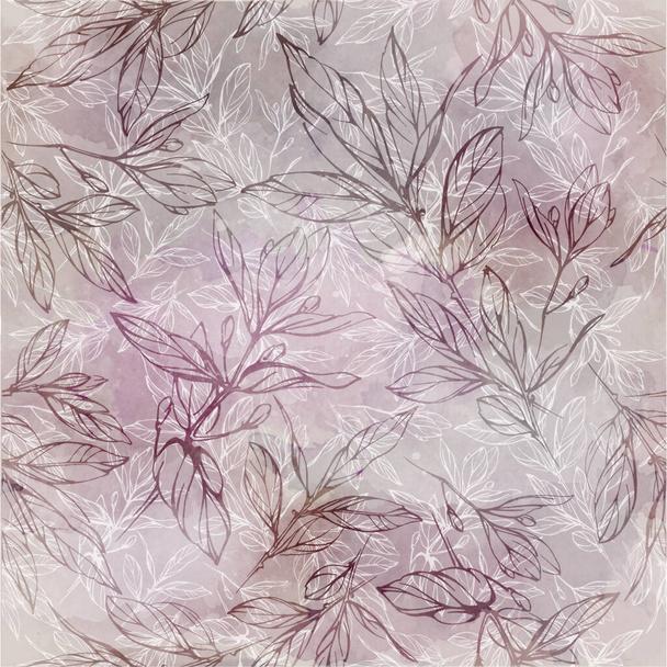 seamless floral pattern with graphic leaves. seamless floral background - Foto, Imagen