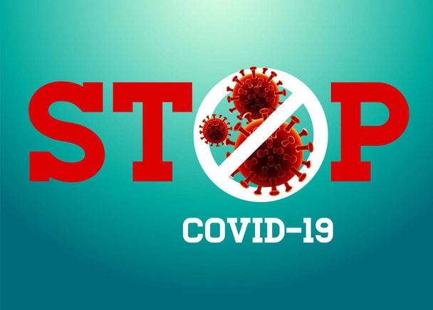Stop Coronavirus, covid - 19 , China, Wuhan, Danger, vector Illustration. - Wektor, obraz
