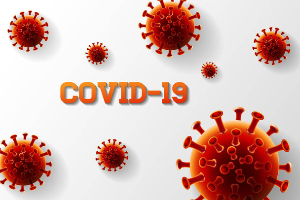 Coronavirus, Covid -19, Wuhan, Gevaar, masker, vectorafbeelding. - Vector, afbeelding
