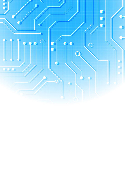 Sechseck-Technologie Hintergrund mit weicher Leiterplatte hallo-tech digitale Datenverbindungssystem und Computer elektronische Gestaltung - Vektor, Bild