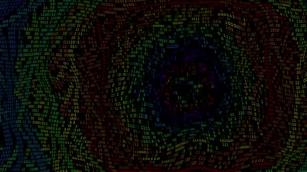 Digital Binary Data Scan Loop Background - Filmagem, Vídeo