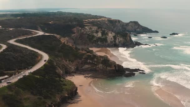 Aerial view of Odeceixe in Portugal - Footage, Video
