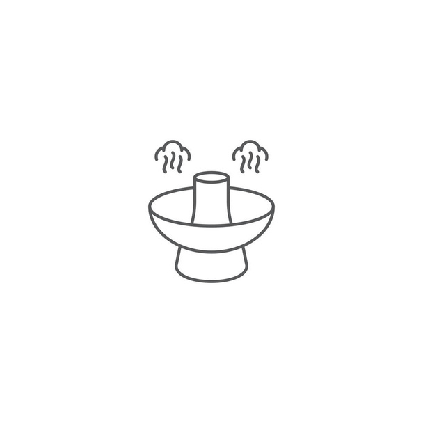 Hot pot voedsel vector symbool geïsoleerd op witte achtergrond - Vector, afbeelding
