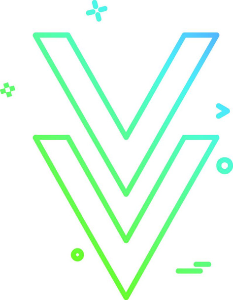 Down arrow icon design vector - Vektor, kép