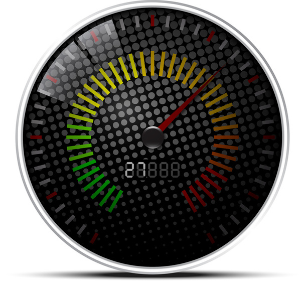 Medidor de velocidad negro
 - Vector, Imagen