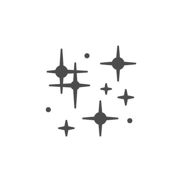 Sparkling and twinkling glyph icon - Διάνυσμα, εικόνα