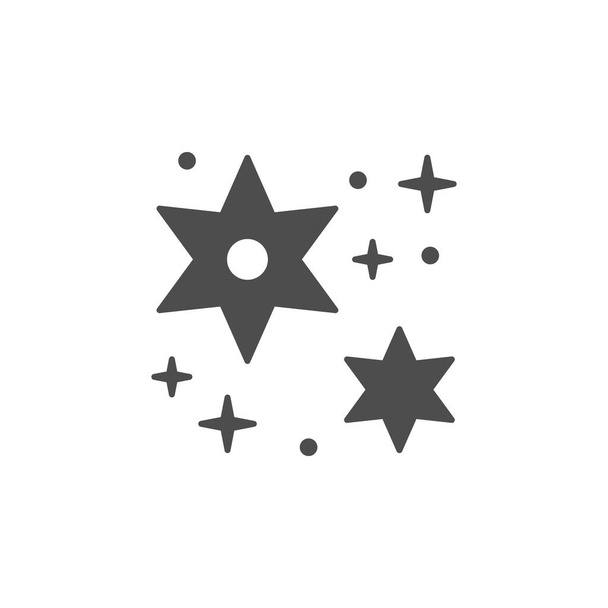 Sparkling and twinkling glyph icon - Vector, Image