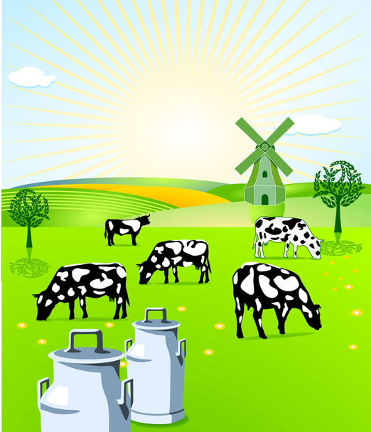 Productos lácteos
 - Vector, Imagen