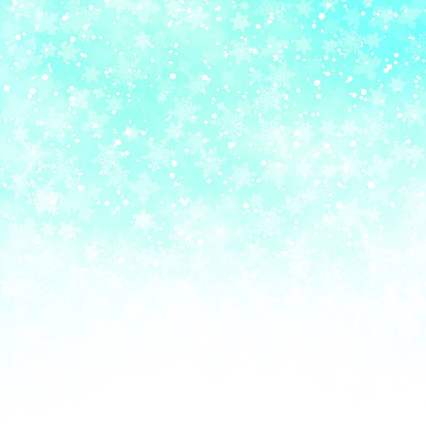 Winter white and blue sky background christmas made of snowflakes and snow with blank copy space for your text, Vector illustration - ベクター画像