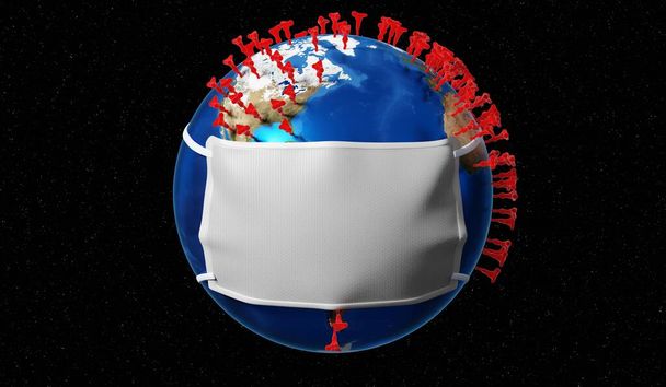Глобальна концепція спалаху коронавірусної епідемії 3D ілюстрація
 - Фото, зображення