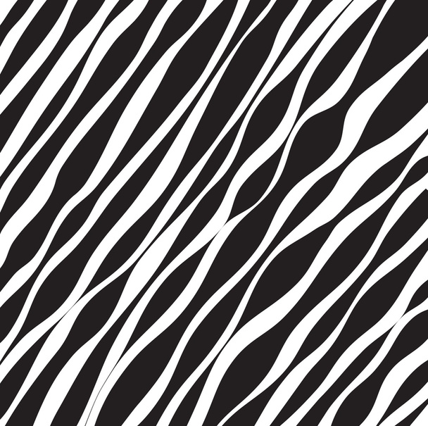 czarno-białe tło wektor linie faliste - Wektor, obraz