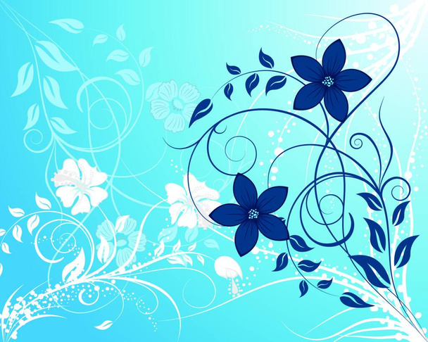 Beautiful floral vector background for design use - Wektor, obraz