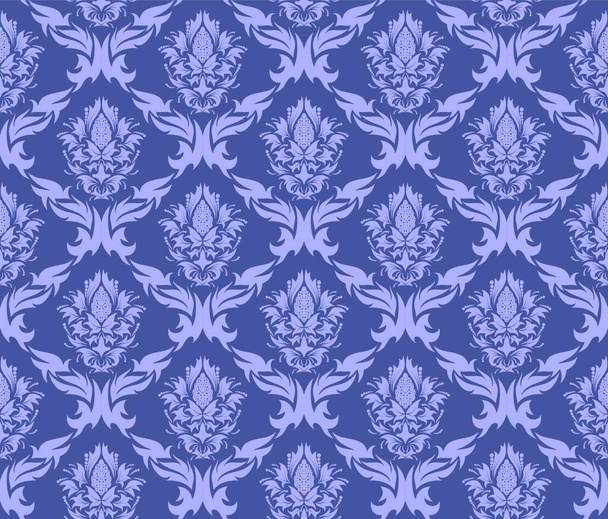 Damask seamless vector background.  For easy making seamless pattern just drag all group into swatches bar, and use it for filling any contours. - Вектор, зображення