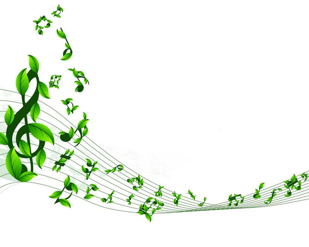 Vector musical notes staff background for design use - Vector, Imagen
