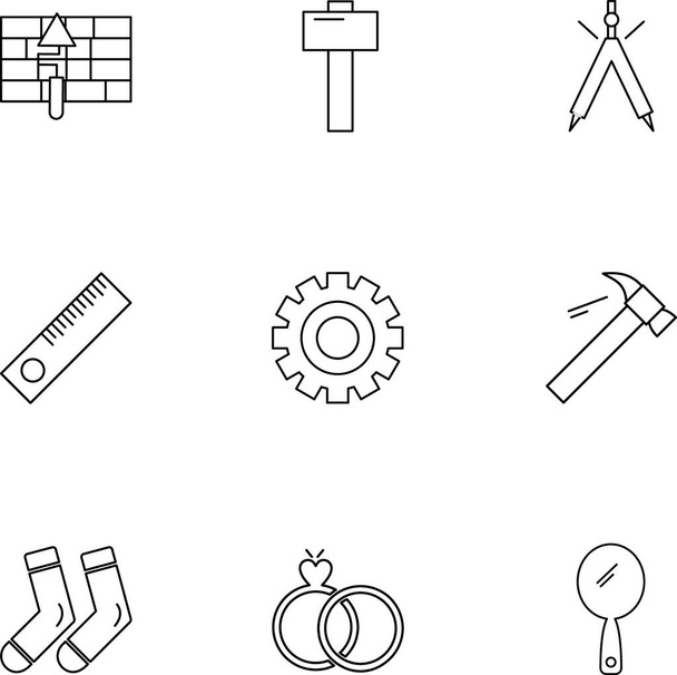 hammer , socks , tennis , hardware , tools ,labour , constructions , icon, vector, design,  flat,  collection, style, creative,  icons , electronics , - Vector, Image