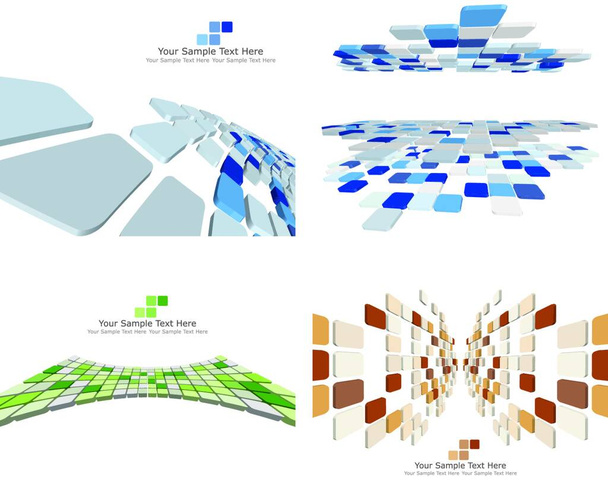 Abstract 3d checked  business background for use in web design - Vector, afbeelding