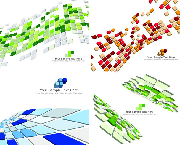 Abstract 3d checked  business background for use in web design - Vector, imagen