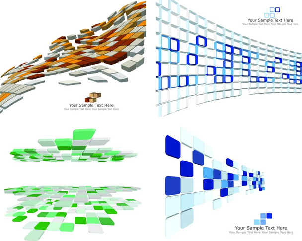 Abstract 3d checked  business background for use in web design - Vektori, kuva