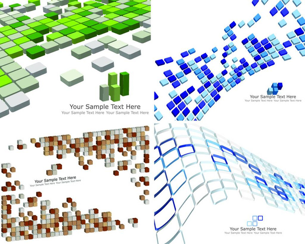 Abstract 3d checked  business background for use in web design - Vector, Imagen
