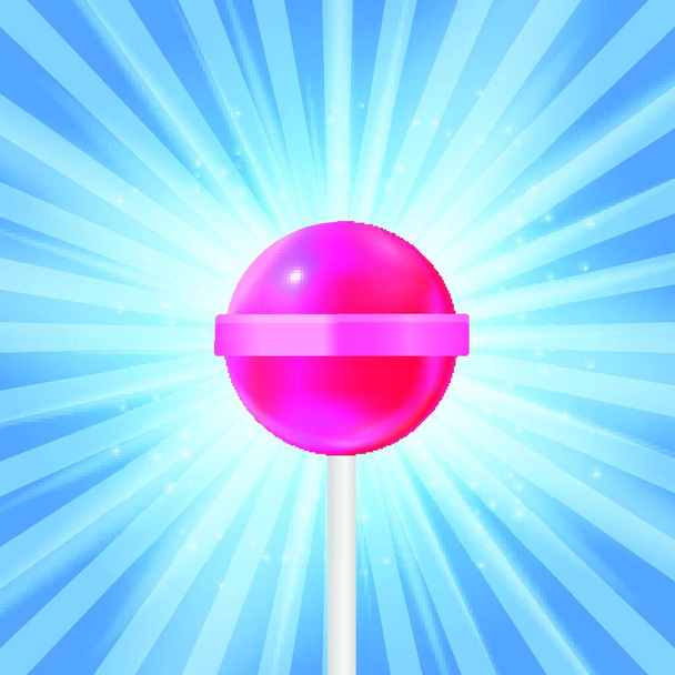 Realistic Sweet Lollipop Candy Background. Vector Illustration EPS10 - Vektor, Bild