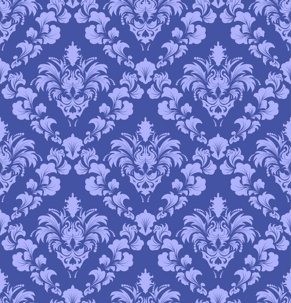 Damask seamless vector background.  For easy making seamless pattern just drag all group into swatches bar, and use it for filling any contours. - Вектор, зображення