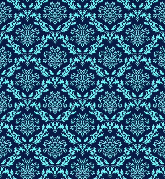 Damask seamless vector pattern.  For easy making seamless pattern just drag all group into swatches bar, and use it for filling any contours. - Vector, imagen