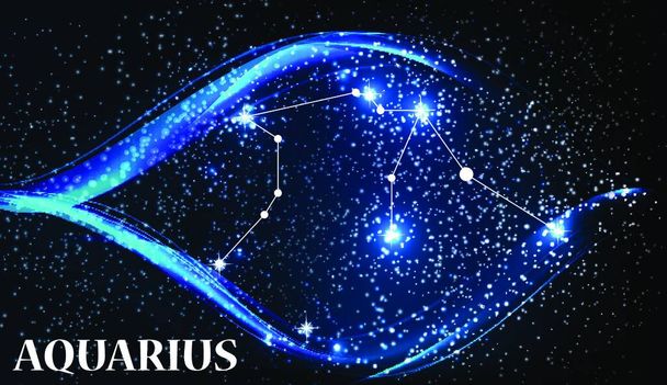 Symbol: Aquarius Zodiac Sign. Vector Illustration. EPS10 - Vetor, Imagem