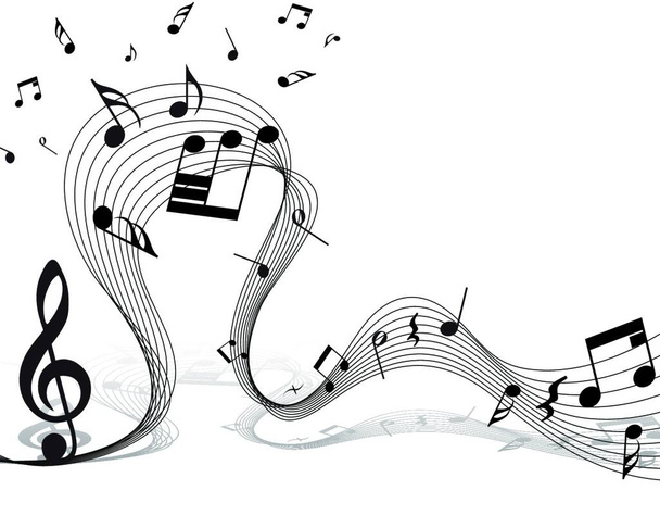 Vector musical notes staff background for design use - Vector, Image
