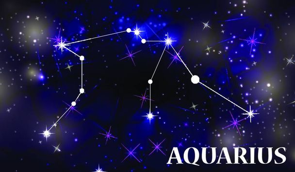 Symbol: Aquarius Zodiac Sign. Vector Illustration. EPS10 - Вектор,изображение