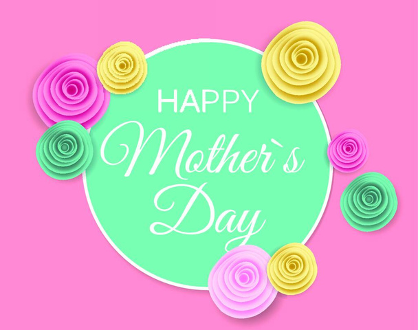 Happy Mother`s Day Cute Background with Flowers. Vector Illustration EPS10 - Vektor, kép