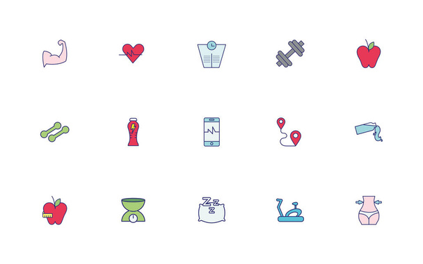paquete de iconos de estilo de vida saludable
 - Vector, Imagen
