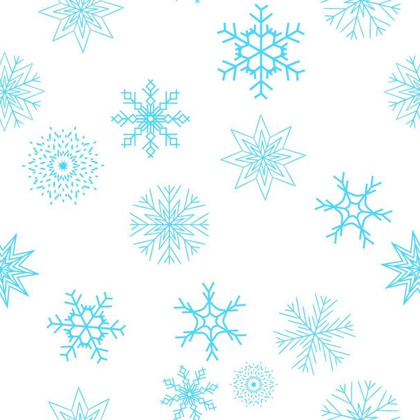 Christmas Snowflakes. seamless pattern. Background. Vector Illustration. EPS10 - Vetor, Imagem