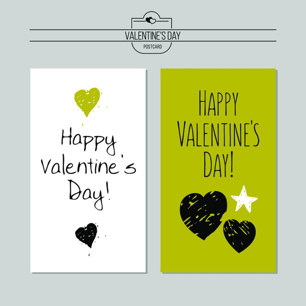 Greetings with Valentine&rsquo s Day. Drawn doodles. Hand drawn. Sweetheart vector illustration. - Вектор, зображення