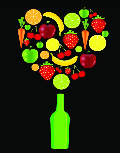 fresh fruits vector illustration - ベクター画像