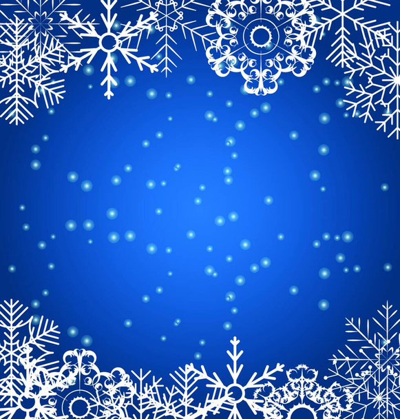 Christmas snowflakes background vector illustration - Vector, imagen