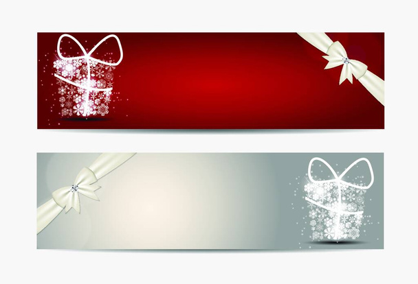 Christmas Snowflakes Website Banner and Card Background Vector Illustration EPS10 - Vecteur, image
