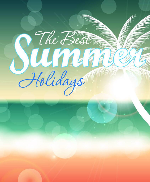 Summer holidays vector background. - Vector, imagen
