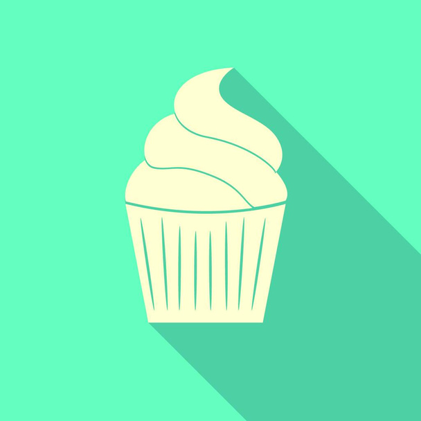 Birthday Cake Flat Web Icon Vector Illustration EPS10 - Vettoriali, immagini