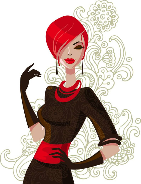 Picture of beautiful woman - Vector, Image
