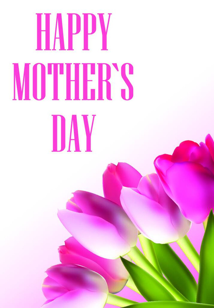 Happy Mother`s Day Poster Card Vector Illustration EPS10 - Vector, Imagen